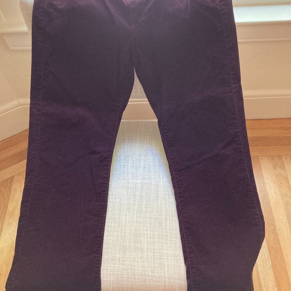Anthropologie Straight Cut Corduroy Pants